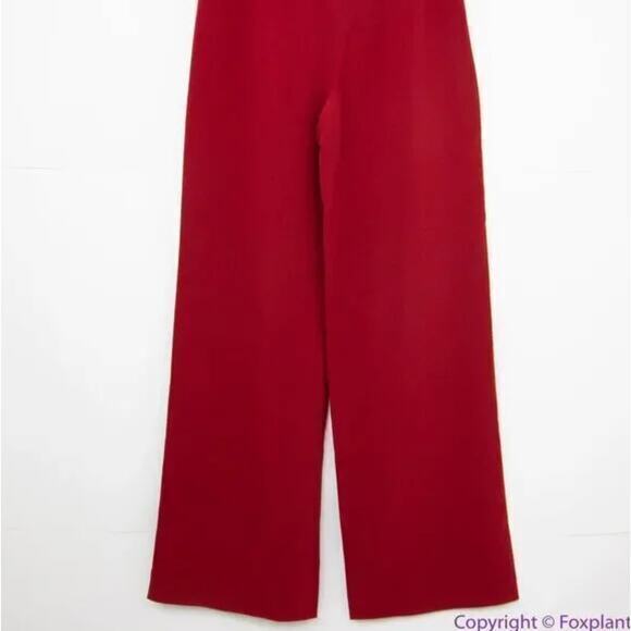 NEW white house black market Wine Red Convertible Strapless SplitLeg Jumpsuit, 2 - Picture 7 of 15